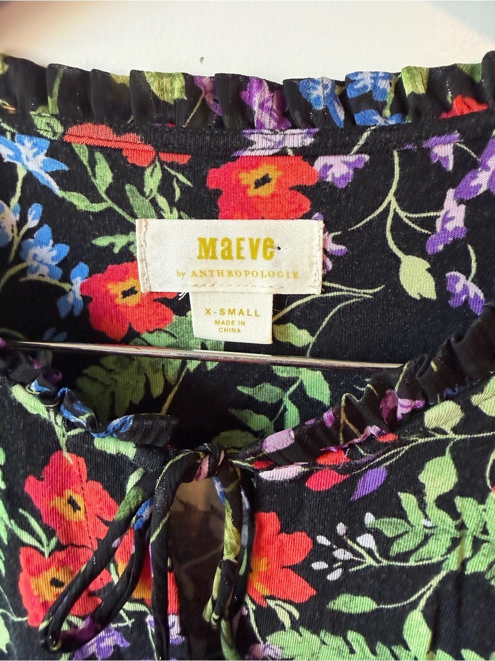 Anthropologie Maeve Jacquin Peasant Floral Blouse - Picture 5 of 5